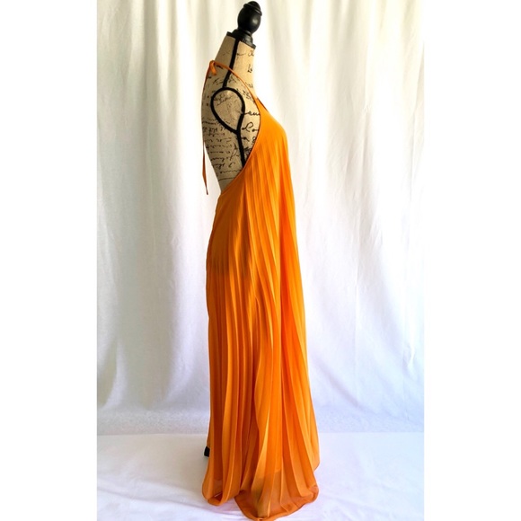 Pleated Halter Maxi Dress - Picture 4 of 6